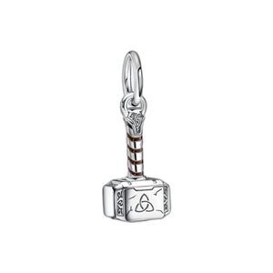 Marvel The Avengers Thor's Hammer Silver Dangle Pendant Charm